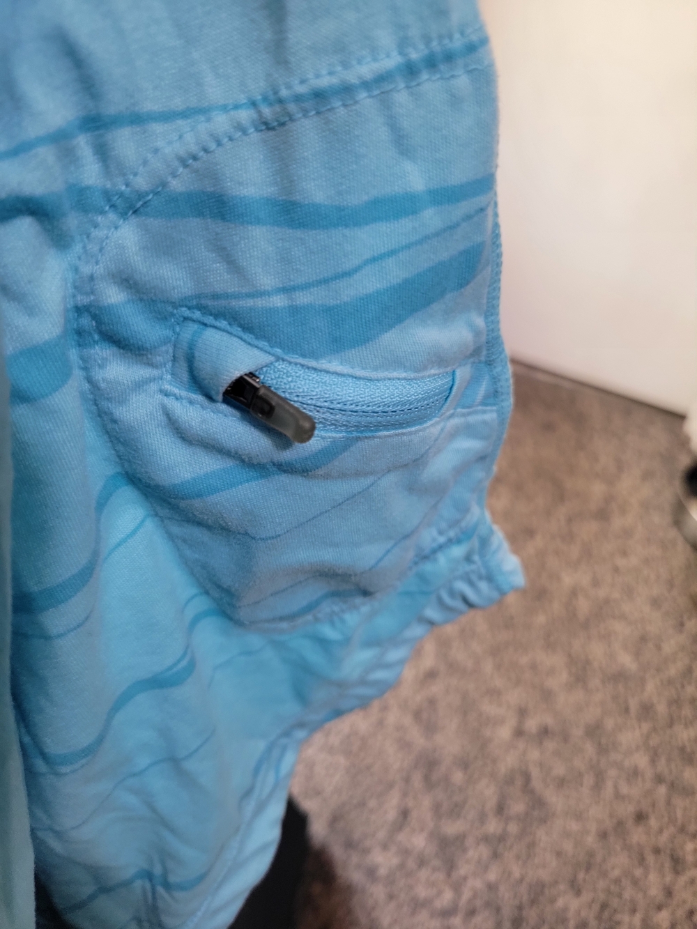 Nike Aqua Blue Striped Half-Zip Hoodie - Picture 5 of 9